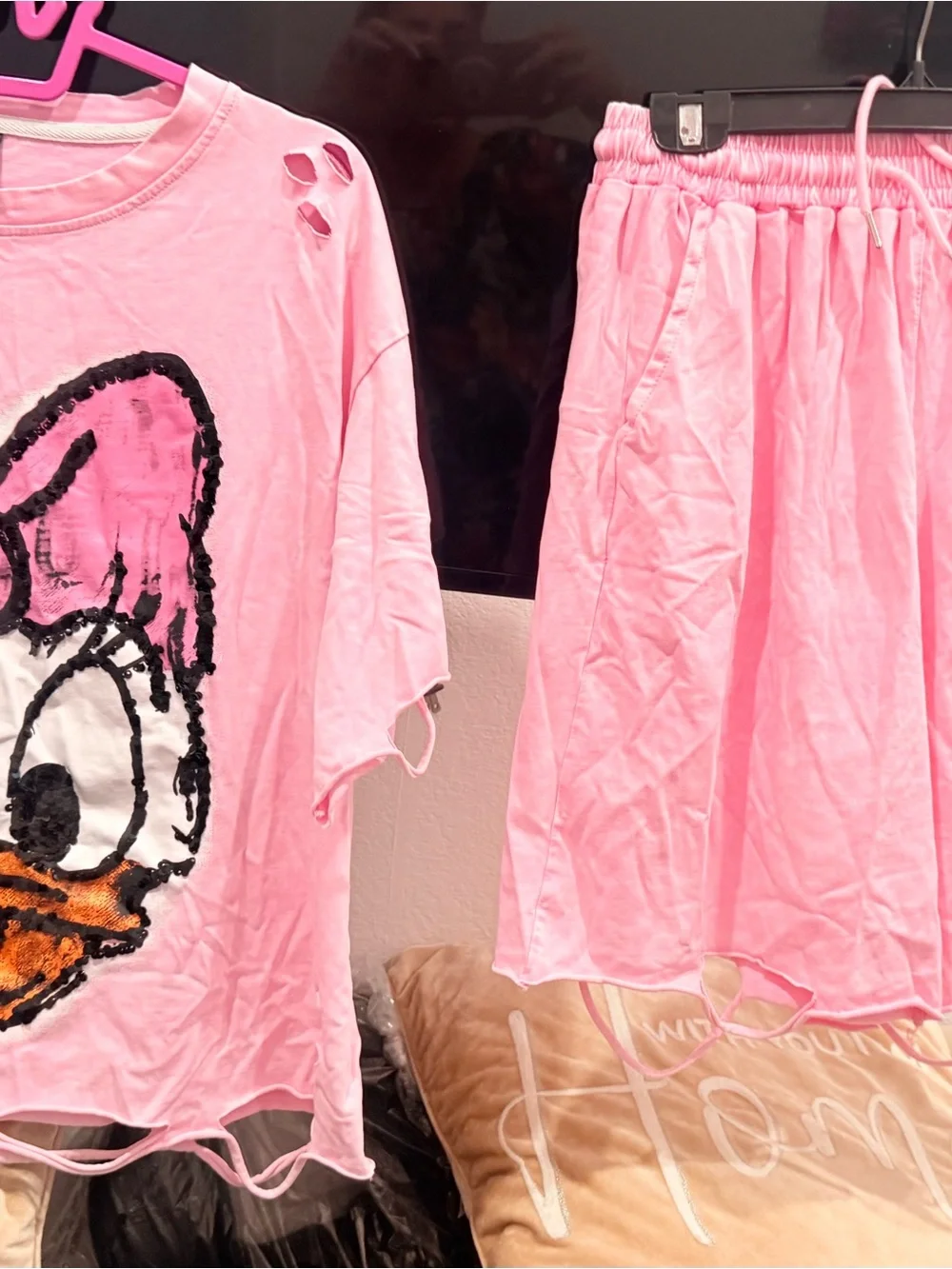 Kids Pink Character Pajama Set - Brand Unspecified